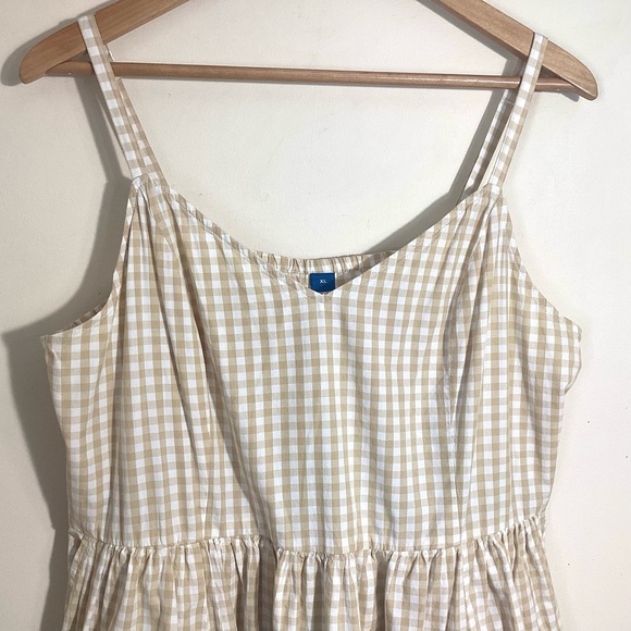 Old Navy Gingham Cotton-Poplin Cami Maxi Swing Dress XL - Picture 3 of 14